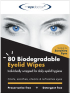 The Eye Doctor Eyelid Wipes x 80 - Suitable for use with Blepharitis, Dry Eyes, Sensitive Eyes & MGD - 80 x Biodegradable Eyelid Cleaning Wipes - Detergent and Preservative Free