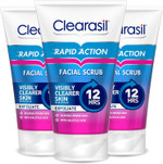 Clearasil Rapid Action Exfoliating Scrub, For Acne Prone Skin, Unclog Pores, Reduces Blackheads, Pimples & Excess Oil, Everyday Spots Prevention, Pack Of 3 x 125 ml Clearasil Rapid Action Exfoliating Scrub, For Acne Prone Skin, Unclog Pores, Reduces Blackheads, Pimples & Excess Oil, Everyday Spots Prevention, Pack Of 3 x 125 ml