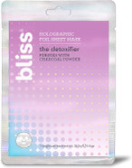 Bliss The Detoxifier Charcoal Facial Mask Holographic Foil Charcoal Sheet Mask Gently Exfoliates and Detoxifies Pores. Super Smooth and Radiant Skin. All Skin Types. Cruelty Free & Vegan