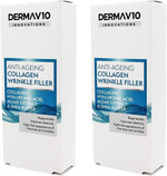 Derma V10 Anti-Ageing Collagen Wrinkle Filler With Hyalauronic Acid, Algae Extract & Shea Butter (2 Pack) Derma V10 Anti-Ageing Collagen Wrinkle Filler With Hyalauronic Acid, Algae Extract & Shea Butter (2 Pack)
