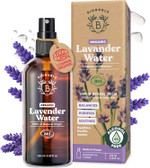 BIONOBLE Organic Lavender Water for Skin - Soothes, Purifies & Balances - 100% of Natural Origin and Vegan Lavender Hydrosol for Acne-Prone Skin, Body & Hair - Glass Bottle with Spray - 200ml
