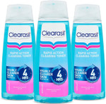 Clearasil Ultra Rapid Action Deep Pore Salicylic Acid Treatment Toner, Unclog Pores for A Visibly Clearer Skin, Remove Dirt & Spots, Pack of 3 x 200ml Clearasil Ultra Rapid Action Deep Pore Salicylic Acid Treatment Toner, Unclog Pores for A Visibly Clearer Skin, Remove Dirt & Spots, Pack of 3 x 200ml