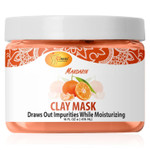 SPA REDI - Clay Mask, Mandarin, 16 Oz - Pedicure and Body Deep Cleansing, Skin Pore Purifying, Detoxifying and Hydrating - Natural Bentonite Clay, Amino Acids Panthenol, Comfrey Extract