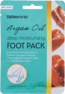 Twelve Packs of Derma V10 Deep Moisturising Foot Pack Argan Oil 1 Treatment Twelve Packs of Derma V10 Deep Moisturising Foot Pack Argan Oil 1 Treatment