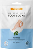 Profoot Moisturising Foot Socks - Deep Treatment for Feet - Ideal for Dry Skin - Soothes, Softens & Deeply Hydrates Cracked Heels & Skin - Intensive Repair for Dry Skin - Vitamin E & Tea Tree - 2 Pack Profoot Moisturising Foot Socks - Deep Treatment for Feet - Ideal for Dry Skin - Soothes, Softens & Deeply Hydrates Cracked Heels & Skin - Intensive Repair for Dry Skin - Vitamin E & Tea Tree - 2 Pack