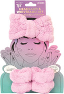 Yes Studio Make-Up Headband & Wristband Set Pink Extra Soft