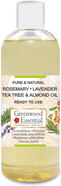 Greenwood Essential Rosemary Lavender Tea Tree and Almond Oil, Ancient Recipe for Healthy Hair and Scalp Massage Pure and Natural 200ml (6.76oz) Greenwood Essential Rosemary Lavender Tea Tree and Almond Oil, Ancient Recipe for Healthy Hair and Scalp Massage Pure and Natural 200ml (6.76oz)