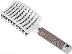 KAYLRE Afro Comb Original Hair Brush Hair Comb Detangling Hair Brush Detangle Lice Massage Comb Women Hairdressing Comb (Size : White with Hair)
