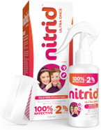 Nitrid Ultra Once All-in-One Head Lice Treatment Spray & Comb - 100% Effective on Lice & Eggs in 2mins, Includes Spray 120ml & Nit Comb - 2023 New Formulation Nitrid Ultra Once All-in-One Head Lice Treatment Spray & Comb - 100% Effective on Lice & Eggs in 2mins, Includes Spray 120ml & Nit Comb - 2023 New Formulation