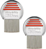 Nitty Gritty NitFree Head Lice Comb Twin Pack  2x Professional Stainless Steel Lice & Nit Removal Combs  Gentle, Effective & Reusable for Kids & Adults