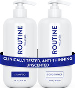Routine Wellness Anti-Thinning Shampoo and Conditioner Set for Thinning Hair - Biotin DHT Blocker Women & Men - Color Safe Shampoo for Hair Loss & Healthier Growth (Pack of 2) (Unscented) Routine Wellness Anti-Thinning Shampoo and Conditioner Set for Thinning Hair - Biotin DHT Blocker Women & Men - Color Safe Shampoo for Hair Loss & Healthier Growth (Pack of 2) (Unscented)