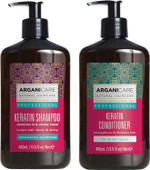 ARGANICARE | Keratin Shampoo + Conditioner | Regenerates Hair Intensely | Prevents and Treats Split Ends | Soft, Silky, Shiny Hair | Made in France | 2x400ML ARGANICARE | Keratin Shampoo + Conditioner | Regenerates Hair Intensely | Prevents and Treats Split Ends | Soft, Silky, Shiny Hair | Made in France | 2x400ML