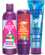 Bundle of Aussie Repair And Revive Shampoo and Deep Conditioner Treatment Hair Mask Set + Aussie Super Serum Leave In Conditioner Hair Serum 160ml Bundle of Aussie Repair And Revive Shampoo and Deep Conditioner Treatment Hair Mask Set + Aussie Super Serum Leave In Conditioner Hair Serum 160ml