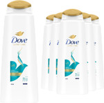 Dove Nutritive Solutions Daily Moisture 2 in 1 Shampoo + Conditioner shampoo and conditioner that leaves hair silky smooth for dry, damaged hair 6x 400 ml