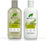Dr Organic Tea Tree Shampoo & Conditioner Set with Travel Bag, Purifying, Oily Roots Natural, Vegan, Cruelty-Free, Paraben & SLS-Free, Recyclable & Recycled Ocean Bound Plastic, Organic, 265ml Dr Organic Tea Tree Shampoo & Conditioner Set with Travel Bag, Purifying, Oily Roots Natural, Vegan, Cruelty-Free, Paraben & SLS-Free, Recyclable & Recycled Ocean Bound Plastic, Organic, 265ml