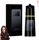 Polar Hair Dye Shampoo, Polar Haircare Hair Instant Dye Shampoo, Natural Color for Women & Men (Black)