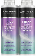 John Frieda Frizz Ease Weightless Wonder Shampoo and Conditioner Duo Pack 2 x 500ml, Lightweight Shampoo and Conditioner for Frizzy Hair, Anti-Frizz Haircare Bundle
