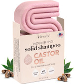 Kitsch Shampoo Bar Castor Oil  Solid Bar Shampoo for Hydration, Strengthening and Moisturizing, Organic Castor Oil for Dull & Dry Hair, Vegan, Paraben-Free, Hair Care, Made in USA, 3.2 oz
