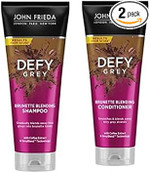 multiple John Frieda Defy Grey Colour Blending Shampoo (250 ml) and Defy Grey Colour Blending Conditioner (250 ml) to blend the first grey hairs in brown hair
