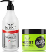 Redist Hair Care Shampoo & Keratin Complex Hair Mask 500ml | Prevents Hair Loss, Strengthens & Nourishes Dry Damaged Hair Redist Hair Care Shampoo & Keratin Complex Hair Mask 500ml | Prevents Hair Loss, Strengthens & Nourishes Dry Damaged Hair