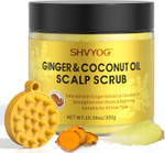 SHVYOG Scalp Scrub, Ginger Scalp Exfoliator, Scalp Exfoliator Scrub for Build Up, Hair Stenghten Hair Treatment Nourishing Detox Hair Care with Scalp Massager, 10.58 OZ SHVYOG Scalp Scrub, Ginger Scalp Exfoliator, Scalp Exfoliator Scrub for Build Up, Hair Stenghten Hair Treatment Nourishing Detox Hair Care with Scalp Massager, 10.58 OZ