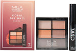 MUA CORAL DELIGHTS SET (6 SHADE PALETTE CORAL DELIGHTS & CURL MASCARA)