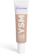 INGLOT PLAYINN YSM Smoothing Face Foundation - Lightweight mattifying foundation | For a natural finish and silky smooth skin | Moisturises the skin thanks to peach extract | 30 ml | 41