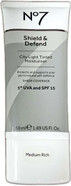 No7 Shield & Defend City Light Tinted Moisturiser - Medium Rich with 5* UVA + SPF 15 50ml