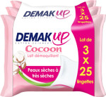 Demak'Up Cocoon Make-Up Removal Wipes - Face and Eyes - Dry to Very Dry Skin - 3 x 25 Make-Up Removal Wipes Demak'Up Cocoon Make-Up Removal Wipes - Face and Eyes - Dry to Very Dry Skin - 3 x 25 Make-Up Removal Wipes