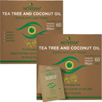 NOVEHA Tea Tree & Coconut Oil Eyelid & Lash Wipes | For Demodex, Blepharitis & Itchy Eyes, 2 Boxes Of 60 Individually Wrapped Eyelash Wipes With Aloe Vera, Natural Makeup Remover & Daily Eye Cleanser NOVEHA Tea Tree & Coconut Oil Eyelid & Lash Wipes | For Demodex, Blepharitis & Itchy Eyes, 2 Boxes Of 60 Individually Wrapped Eyelash Wipes With Aloe Vera, Natural Makeup Remover & Daily Eye Cleanser