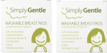 Simply Gentle Washable Nursing Breast Pads Soft & Absorbent Discreet - Leak-proof Protection Anti-Microbial & Easy to Wash 6 Pads (Pack of 2) Simply Gentle Washable Nursing Breast Pads Soft & Absorbent Discreet - Leak-proof Protection Anti-Microbial & Easy to Wash 6 Pads (Pack of 2)