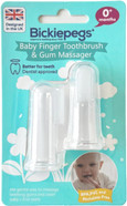 Bickiepegs Finger Toothbrush for Newborn 0 Months +, Soft Brush Head for First Tooth, sooth and Calm Teething Baby, Safety Tested (2-Pack 4 Brushes) Bickiepegs Finger Toothbrush for Newborn 0 Months +, Soft Brush Head for First Tooth, sooth and Calm Teething Baby, Safety Tested (2-Pack 4 Brushes)