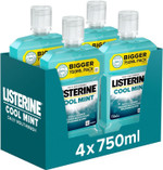 Listerine Cool Mint Mouthwash Pack of 4 (4 x 750ml), Helps Kill Up to 99% of Germs Left After Brushing and Reduce Plaque, Mouthwash to Freshen Breath and Maintain Healthy Gums Listerine Cool Mint Mouthwash Pack of 4 (4 x 750ml), Helps Kill Up to 99% of Germs Left After Brushing and Reduce Plaque, Mouthwash to Freshen Breath and Maintain Healthy Gums