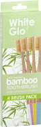 White Glo Eco Friendly Sustainably Sourced Bamboo Toothbrush, Premium Deep Cleaning BPA Free Soft Bristles for a Healthier Teeth & Gums & Whiter Smile, Environmentally Friendly & Biodegradable - 4 Pk White Glo Eco Friendly Sustainably Sourced Bamboo Toothbrush, Premium Deep Cleaning BPA Free Soft Bristles for a Healthier Teeth & Gums & Whiter Smile, Environmentally Friendly & Biodegradable - 4 Pk