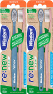 Wisdom re:New Clean Medium Twinpack x 2 (4 Brushes Total)