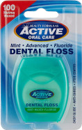Beauty Formulas Active Oral Care Advanced Dental Floss with Mint Wax Fluoride, 100 Metre Size Beauty Formulas Active Oral Care Advanced Dental Floss with Mint Wax Fluoride, 100 Metre Size