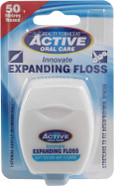 Beauty Formulas Active Oral Care Expanding Dental Floss with Mint Wax Fluoride, 50 Metre Size Beauty Formulas Active Oral Care Expanding Dental Floss with Mint Wax Fluoride, 50 Metre Size