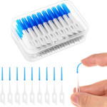 RAYITO 220 Pieces Interdental Brushes, Silicone Dental Brushes Blue Tooth Floss Picks for Braces Oral Cleaning RAYITO 220 Pieces Interdental Brushes, Silicone Dental Brushes Blue Tooth Floss Picks for Braces Oral Cleaning