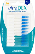 UltraDEX Wire Free Interdental Brush, Wire Free Flexible Floss Aid, Fluoride Coated, Medium/Large 40 Pack White UltraDEX Wire Free Interdental Brush, Wire Free Flexible Floss Aid, Fluoride Coated, Medium/Large 40 Pack White