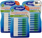 Wisdom WIS6565 Medium Green Clean Between Interdental Brushes - Total 60 by Wisdom Wisdom WIS6565 Medium Green Clean Between Interdental Brushes - Total 60 by Wisdom
