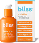 Bliss Vitamin C + Tri-Peptide Bright Idea Serum  15% Brightening + Barrier Boost Complex for Radiant, Firm Skin  Anti-Aging Face Serum Boosts Collagen & Elasticity