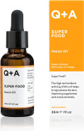 Q+A Super Food Facial Oil (30ml), Natural Vitamin-Rich Face Oil with Jojoba, Vitamin E Oil for Skin, Deeply Nourishes and Hydrates Dry, Sensitive, and Normal Skin, Boosts Skin Radiance and Glow