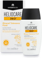 Heliocare 360 Mineral Tolerance Fluid SPF50 50ml / Mineral Sunscreen For Face/Daily UVA UVB Visible Light and infrared-A Hypoallergenic Sun Protection/Silky Transparent Finish, White Heliocare 360 Mineral Tolerance Fluid SPF50 50ml / Mineral Sunscreen For Face/Daily UVA UVB Visible Light and infrared-A Hypoallergenic Sun Protection/Silky Transparent Finish, White