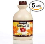 Kirkland Maple Syrup, 100% Pure and Natural, Grade A , Taste 1L (case of 5) Kirkland Maple Syrup, 100% Pure and Natural, Grade A , Taste 1L (case of 5)