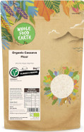 Wholefood Earth Organic Cassava Flour 2 kg | GMO Free | Vegan | High Fibre | Certified Organic Wholefood Earth Organic Cassava Flour 2 kg | GMO Free | Vegan | High Fibre | Certified Organic