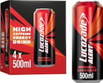 Lucozade Alert Original 4x500ml- can ; High Caffeine Energy Drink ;Great Taste; Contains vitamin B3 to help reduce tiredness ;Fully recyclable Lucozade Alert Original 4x500ml- can ; High Caffeine Energy Drink ;Great Taste; Contains vitamin B3 to help reduce tiredness ;Fully recyclable