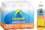 Lucozade Sport Zero Sugar - Orange & Peach 12x500ml | Sugar Free Sports Drink, with Vitamin B3 and electrolyte | Zero Sugar | Only 4 calories per serving | Still | Made with Natural Flavours Lucozade Sport Zero Sugar - Orange & Peach 12x500ml | Sugar Free Sports Drink, with Vitamin B3 and electrolyte | Zero Sugar | Only 4 calories per serving | Still | Made with Natural Flavours