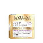 Eveline Cosmetics Gold 24Karat Gold Lift Expert Strong Anti-Wrinkle Firming Cream Day & Night 50 + 50Ml Eveline Cosmetics Gold 24Karat Gold Lift Expert Strong Anti-Wrinkle Firming Cream Day & Night 50 + 50Ml