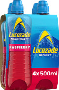 Lucozade Sport Body Fuel - Raspberry 4x500ml| Isotonic sports drink, with Electrolytes and Vitamin B3 | Still | Bursting with Flavour Lucozade Sport Body Fuel - Raspberry 4x500ml| Isotonic sports drink, with Electrolytes and Vitamin B3 | Still | Bursting with Flavour