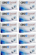 CB12 Boost Chewing Gum Strong Mint, 10's (Pack Of 10)